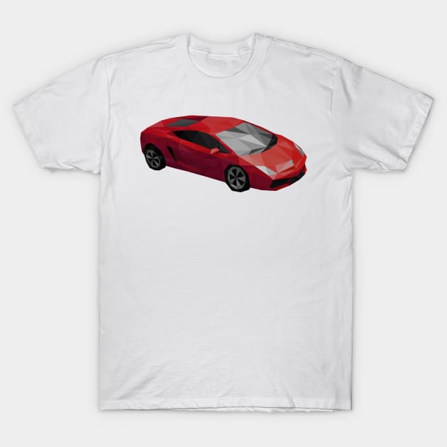 Low Poly Sports Car T-Shirt by DigitalShards